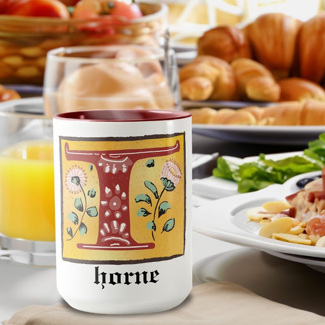 mittelalterliche blorbeleuchtete Buchstaben T Mono Tasse (Von Creator hochgeladen)