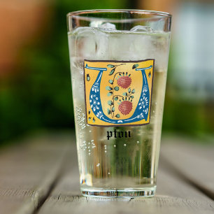 mittelalterliche blorbeleuchtete Buchstaben U Mono Glas