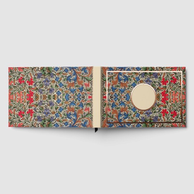mittelalterliche Blumenborder Mille Fleurs Gästebuch (Voll)