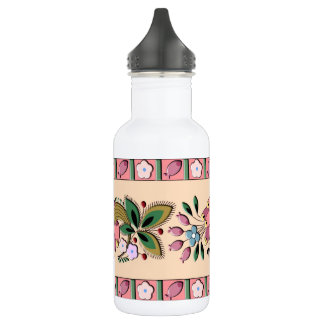 Mittelalterliche Blumendekoration Edelstahlflasche