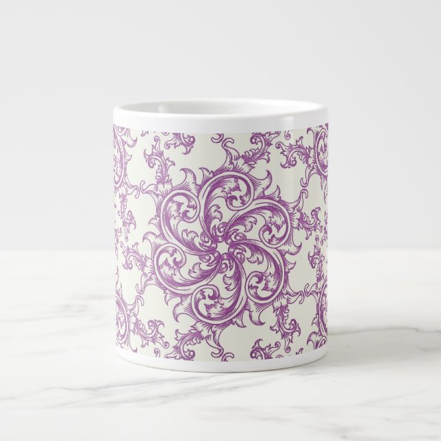 mittelalterliche Blumengefäß Kaffeetasse Jumbo-Tasse (Vorderseite)