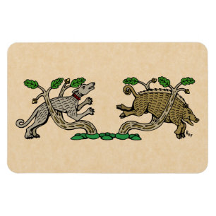 Mittelalterliche Boarenjagd Magnet