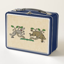 Mittelalterliche Boarenjagd Metall Lunch Box