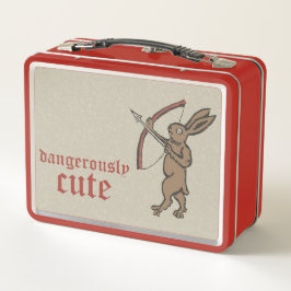 Mittelalterliche Bogenschütze-Hase-Metall-Lunchbox Metall Brotdose