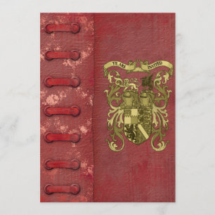 Mittelalterliche Buchdeckel-Hochzeits-Einladungen Einladung