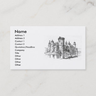 Mittelalterliche Burg Business Card Visitenkarte