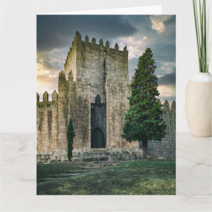 Mittelalterliche Burg von Guimaraes, Portugal. Dankeskarte