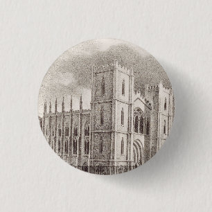 Mittelalterliche christliche Kirche Button