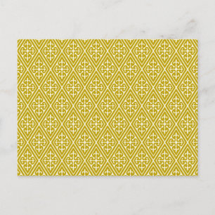 Mittelalterliche Damaskus-Diamanten, Senfgold Postkarte