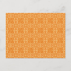 mittelalterliche Damast-Lilie, Mandarinorange Postkarte