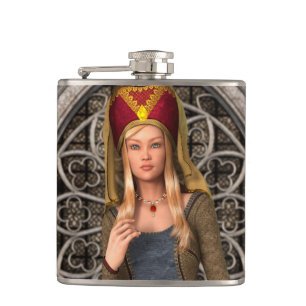 Mittelalterliche Dame Flachmann