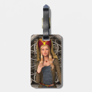 Mittelalterliche Dame Gepäckanhänger