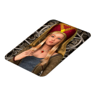 Mittelalterliche Dame Magnet