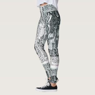 Mittelalterliche Dame und Ritterhorseback Schwarz- Leggings
