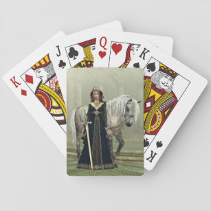 Mittelalterliche Damen-und Pferdespielkarten Spielkarten
