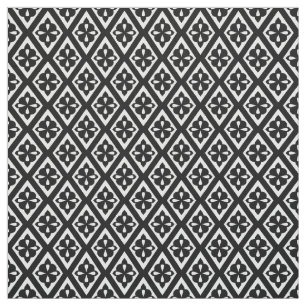 Mittelalterliche Diamanten - Schwarzweiss Stoff