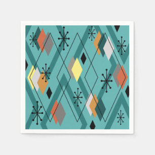 Mittelalterliche Diamanten Türkis Serviette