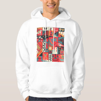 Mittelalterliche Eleganz: Nahtloses Muster Hoodie