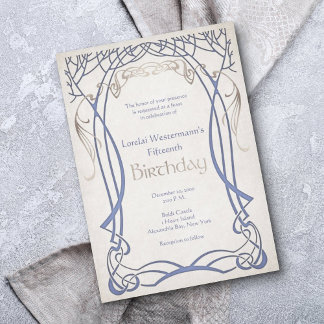 Mittelalterliche Fantasie jedes Alters zum Geburts Einladung