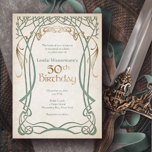 Mittelalterliche Fantasy 50. Geburtstag Einladung