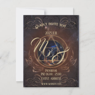 Mittelalterliche Fantasy Antiquität elegantes Buch Einladung