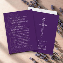 Mittelalterliche Fantasy-Hochzeitseinladung | Köni