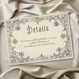 Mittelalterliche Fantasy Vintage Schwarze Radierun Begleitkarte