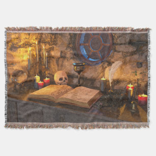 Mittelalterliche Fantasy-Zauberer-Studie Decke