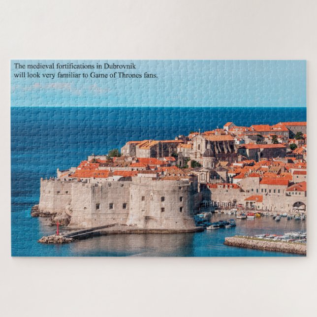 Mittelalterliche Festung in Dubrovnik Grosses Kroa Puzzle (Horizontal)