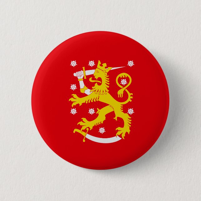 Mittelalterliche Flagge Finnlands Button (Vorderseite)