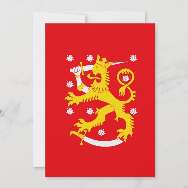Mittelalterliche Flagge Finnlands Einladung (Vorderseite)
