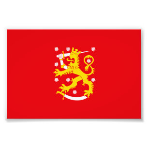 Mittelalterliche Flagge Finnlands Fotodruck