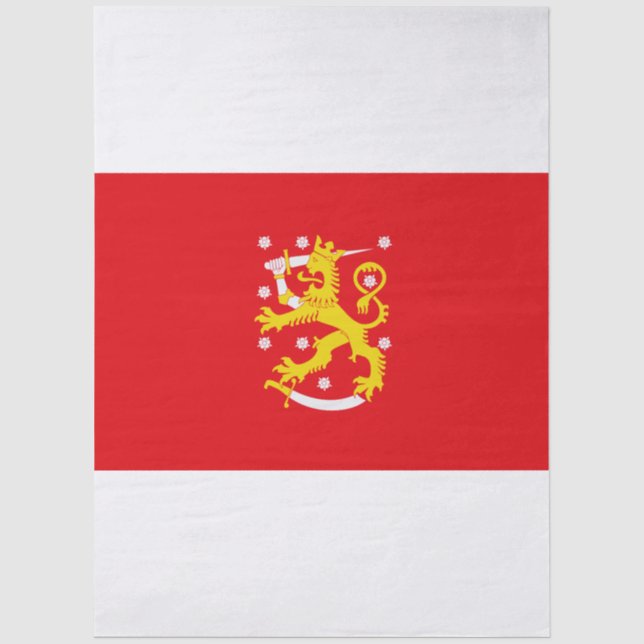 Mittelalterliche Flagge Finnlands Seidenpapier (Vorderseite)