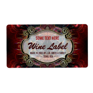 Mittelalterliche Fraktale Gold Schwarze und Rote W