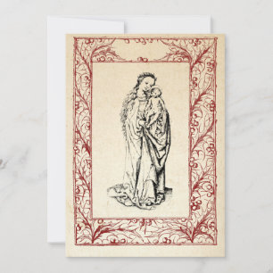 Mittelalterliche Geburt Mariä und Jesus Heilige Gr Feiertagskarte