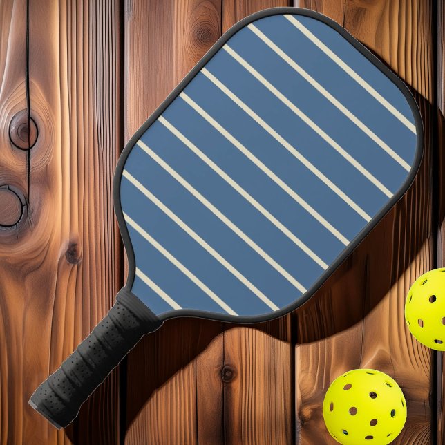 Mittelalterliche, gestreifte Capri-blaue Farbe Pickleball Schläger (Von Creator hochgeladen)