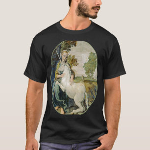 Mittelalterliche Girl mit Morgengrauen T-Shirt