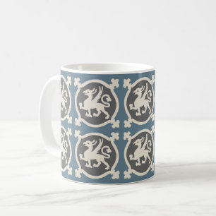 Mittelalterliche Griffin Tiles Coffee Tasse