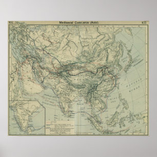 Mittelalterliche Handelswege Poster