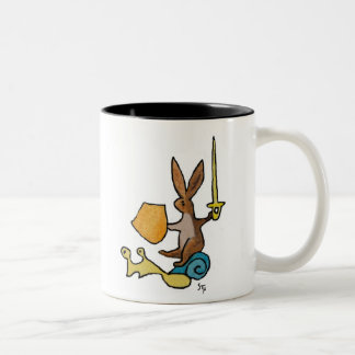 Mittelalterliche Hasentasse Zweifarbige Tasse