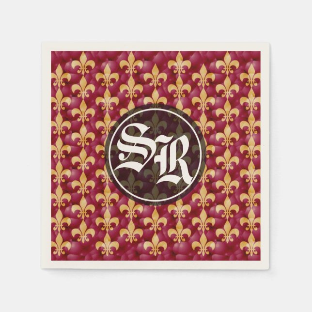 Mittelalterliche Hochzeit Napkins Serviette (Vorderseite)