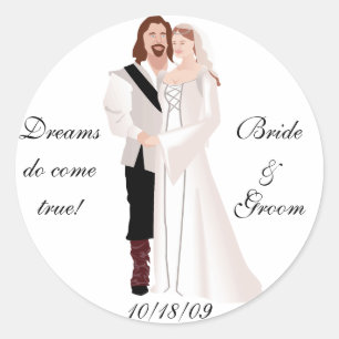 Mittelalterliche Hochzeiten-Umschlag Aufkleber