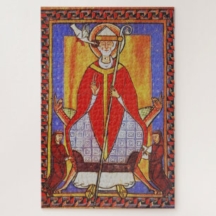 Mittelalterliche Ikone des heiligen Gregor des Gro Puzzle