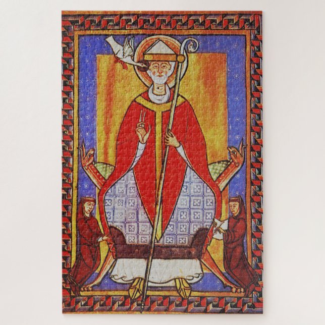 Mittelalterliche Ikone des heiligen Gregor des Gro Puzzle (Vertikal)