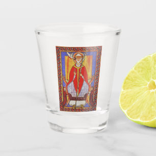 Mittelalterliche Ikone des heiligen Gregor des Gro Schnapsglas