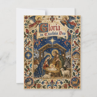mittelalterliche illuminierte Handschrift Christi Feiertagskarte