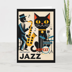 Mittelalterliche Jazz-Zeitalter HepCat Black Cat Karte