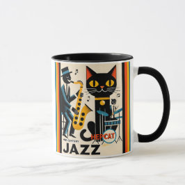 Mittelalterliche Jazz-Zeitalter HepCat Black Cat Tasse
