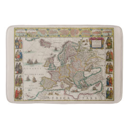 Mittelalterliche Karte Europas (von Willem Blaeu) Badematte