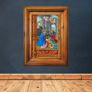 Mittelalterliche Katholische Christliche Weihnacht Poster